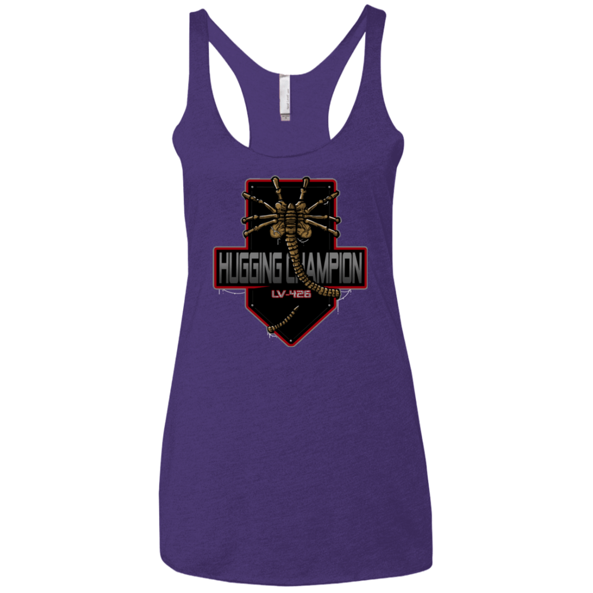 T-Shirts Purple Rush / X-Small Hugging Champ Women's Triblend Racerback Tank