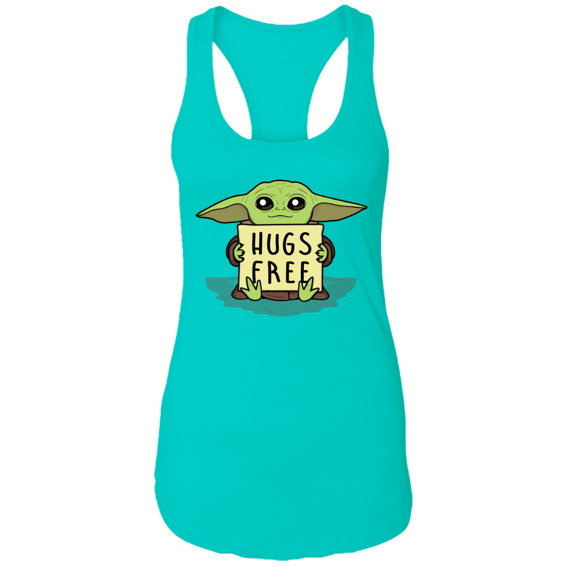 T-Shirts Tahiti Blue / X-Small Hugs Free Women's Premium Racerback Tank