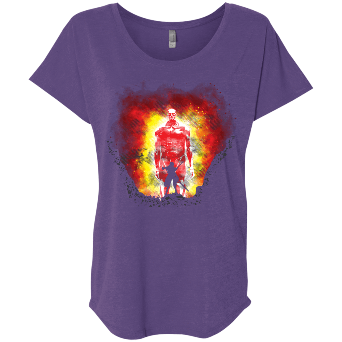 T-Shirts Purple Rush / X-Small Human Prey Triblend Dolman Sleeve