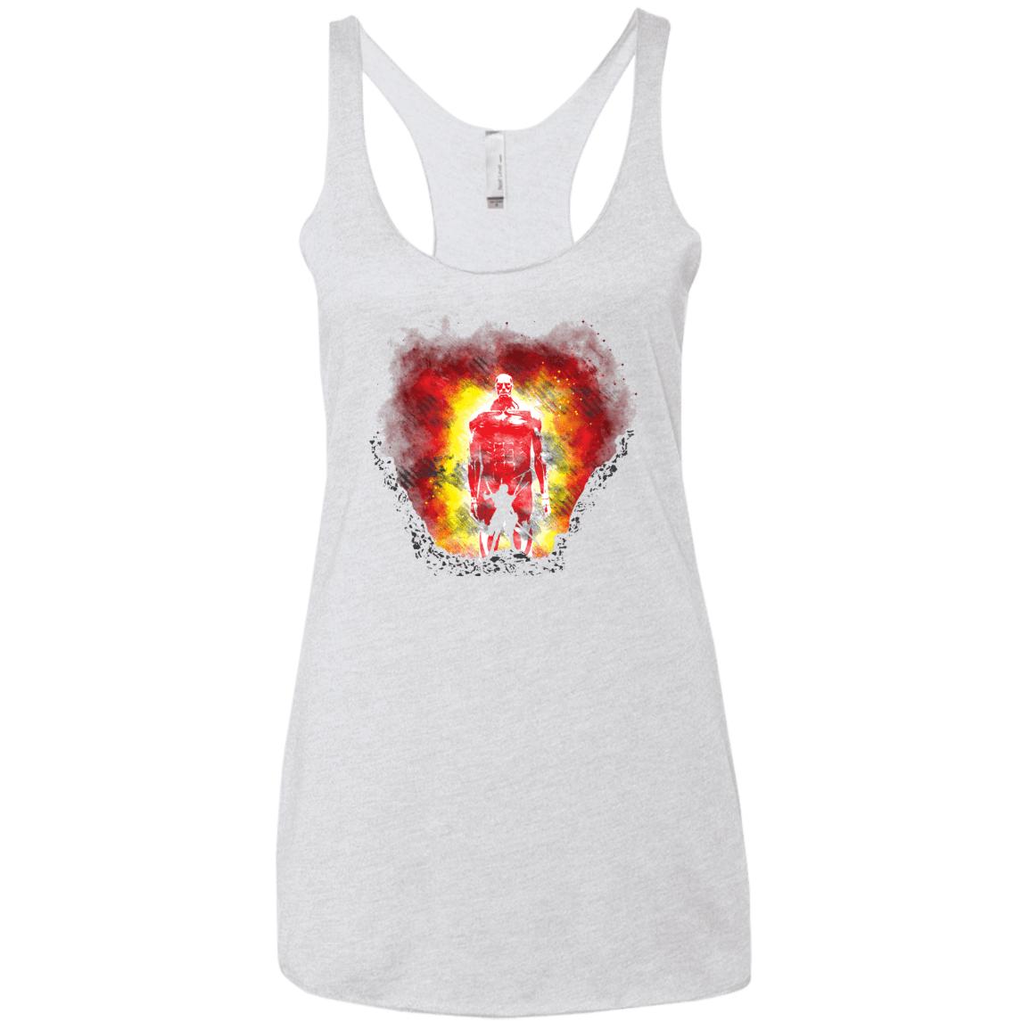 T-Shirts Heather White / X-Small Human Prey Women's Triblend Racerback Tank