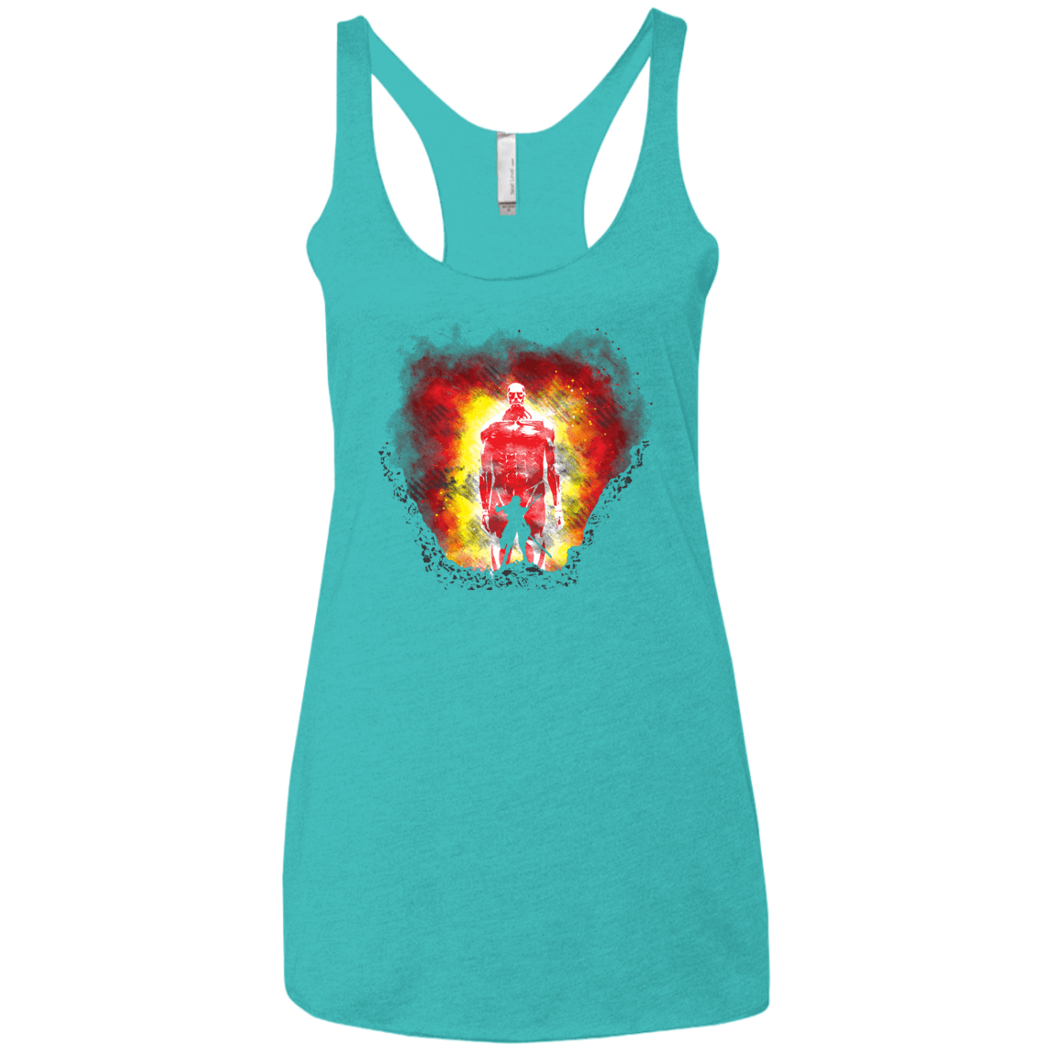 T-Shirts Tahiti Blue / X-Small Human Prey Women's Triblend Racerback Tank