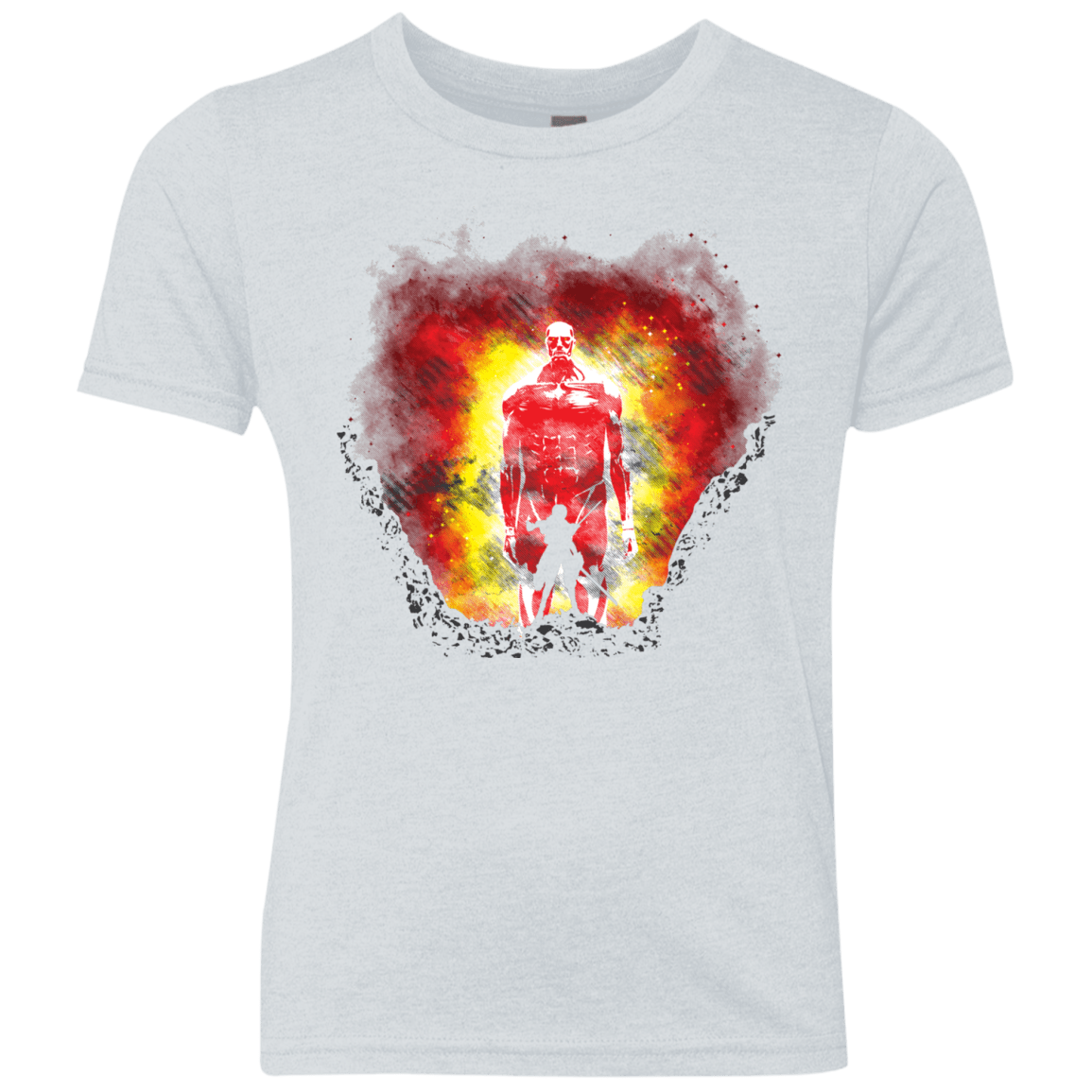T-Shirts Heather White / YXS Human Prey Youth Triblend T-Shirt