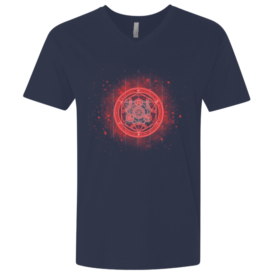 T-Shirts Midnight Navy / X-Small Human Transmutation Circle Men's Premium V-Neck