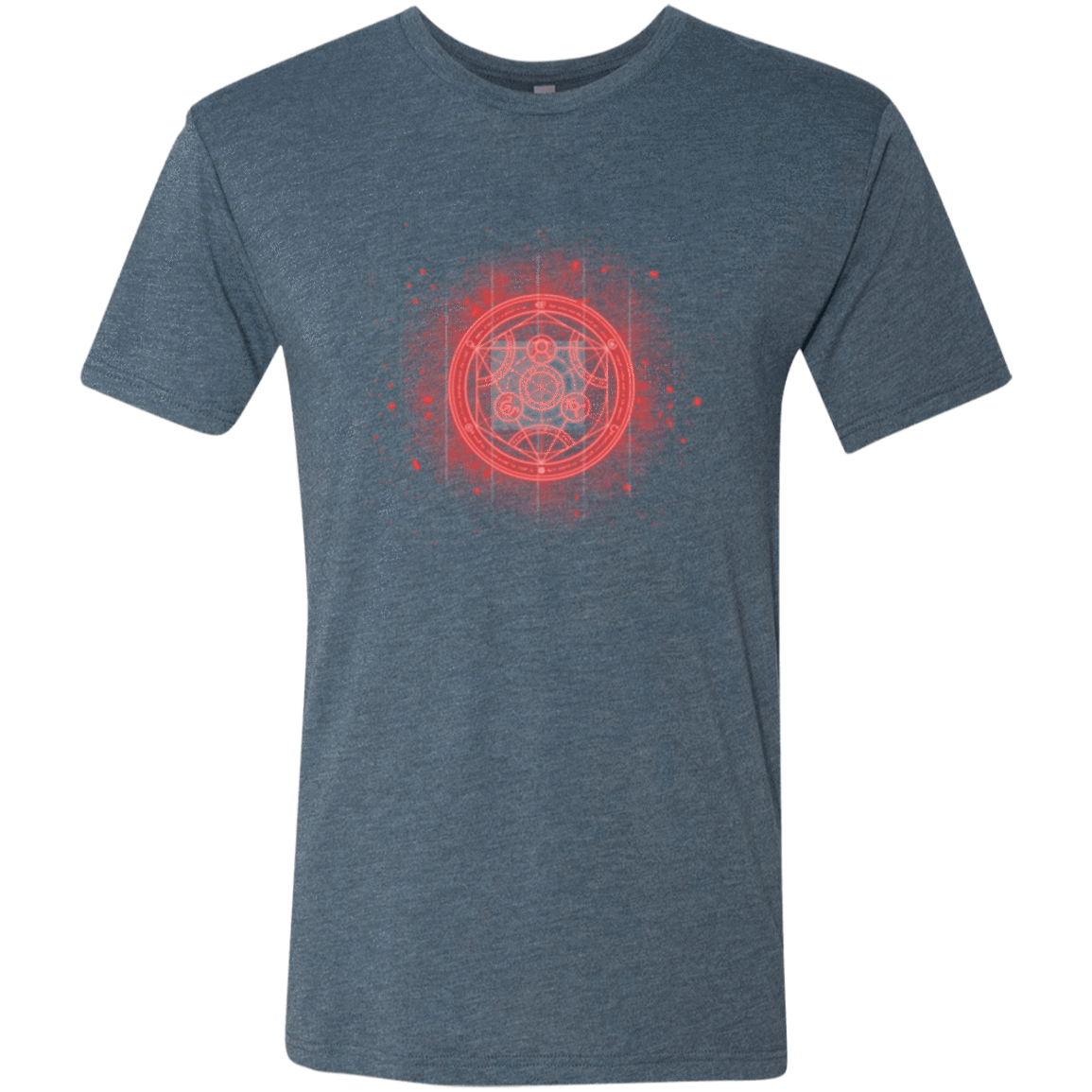 T-Shirts Indigo / Small Human Transmutation Circle Men's Triblend T-Shirt