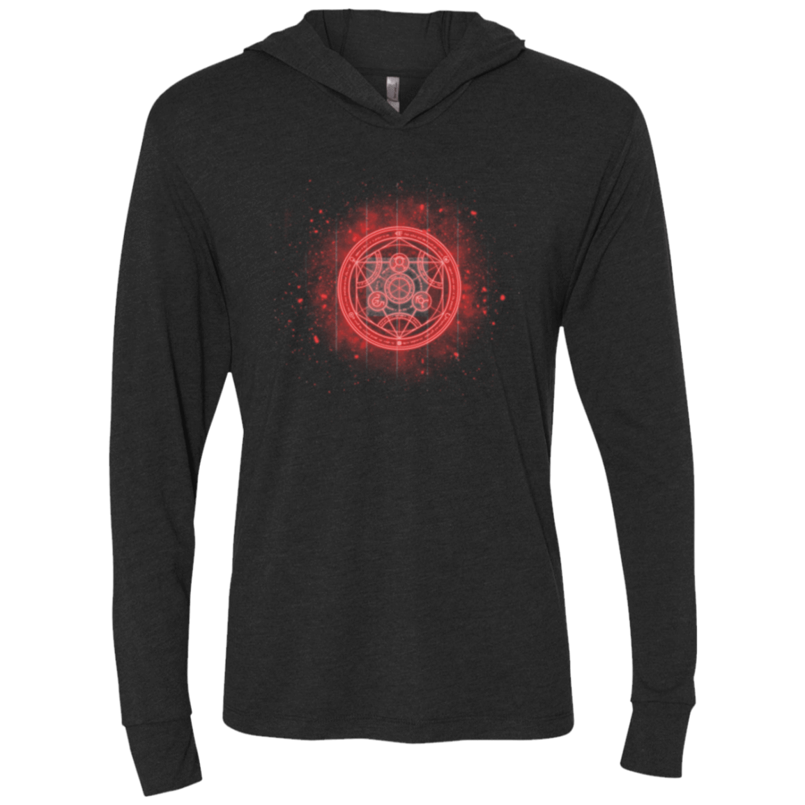 T-Shirts Vintage Black / X-Small Human Transmutation Circle Triblend Long Sleeve Hoodie Tee