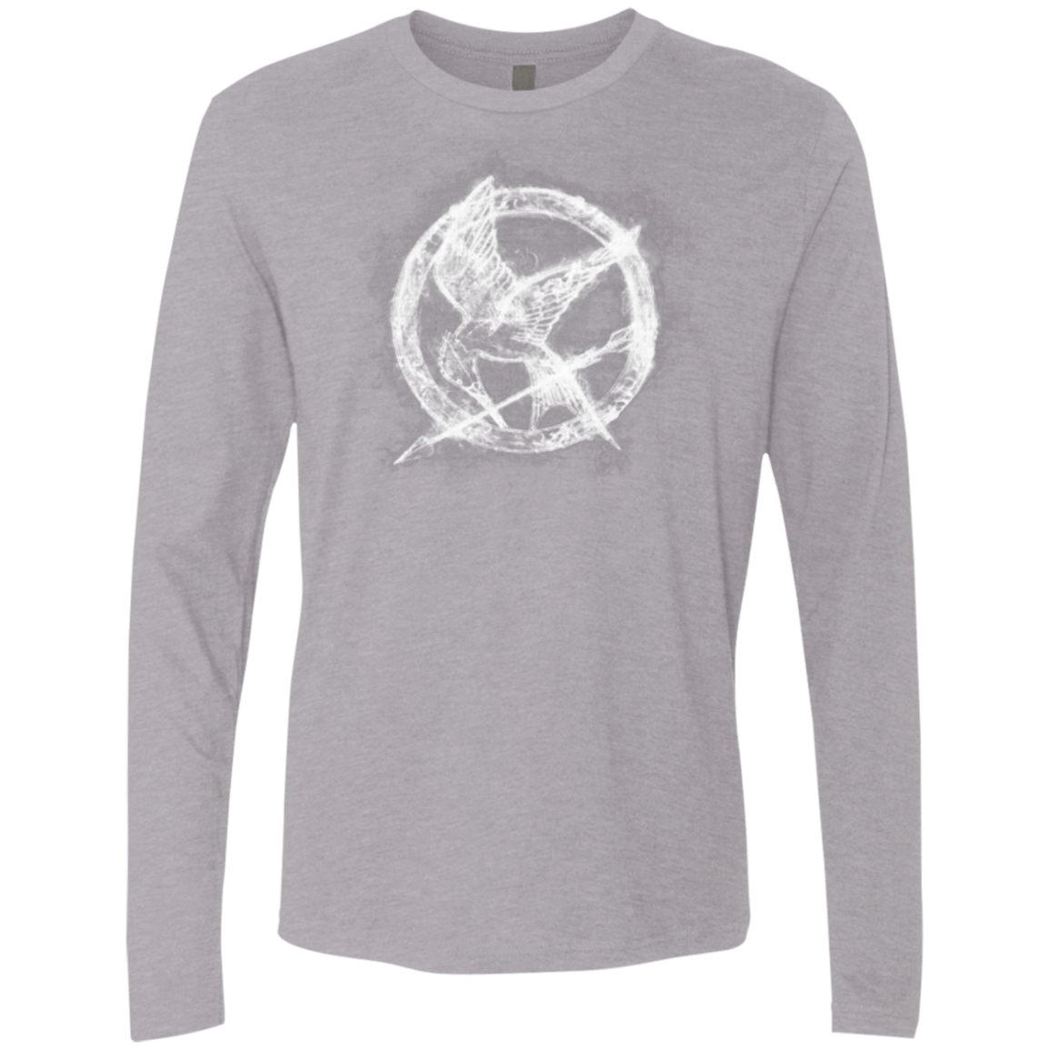 T-Shirts Heather Grey / Small Hunger Games Smoke Men's Premium Long Sleeve
