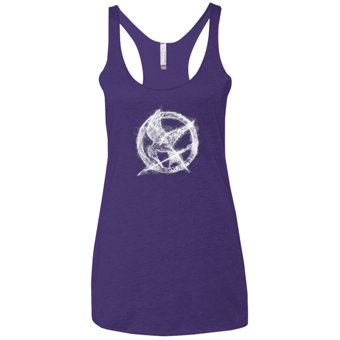 T-Shirts Purple / X-Small Hunger Games Smoke Women's Triblend Racerback Tank