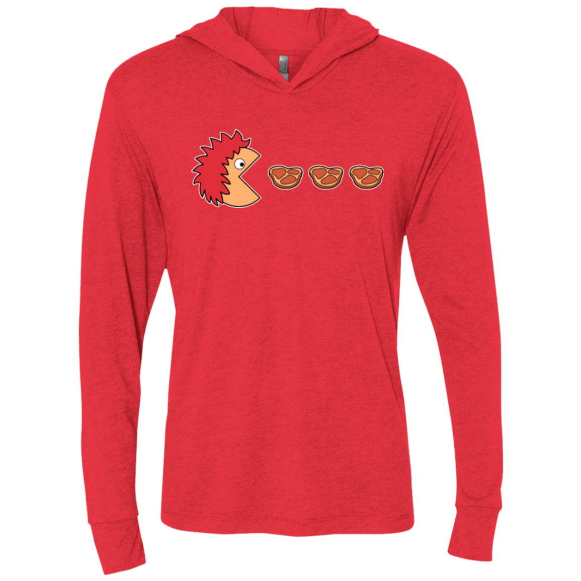 T-Shirts Vintage Red / X-Small Hungry for ham Triblend Long Sleeve Hoodie Tee