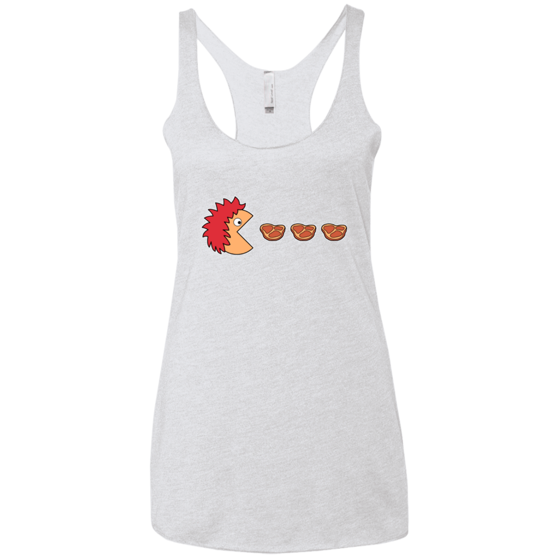 T-Shirts Heather White / X-Small Hungry for ham Women's Triblend Racerback Tank