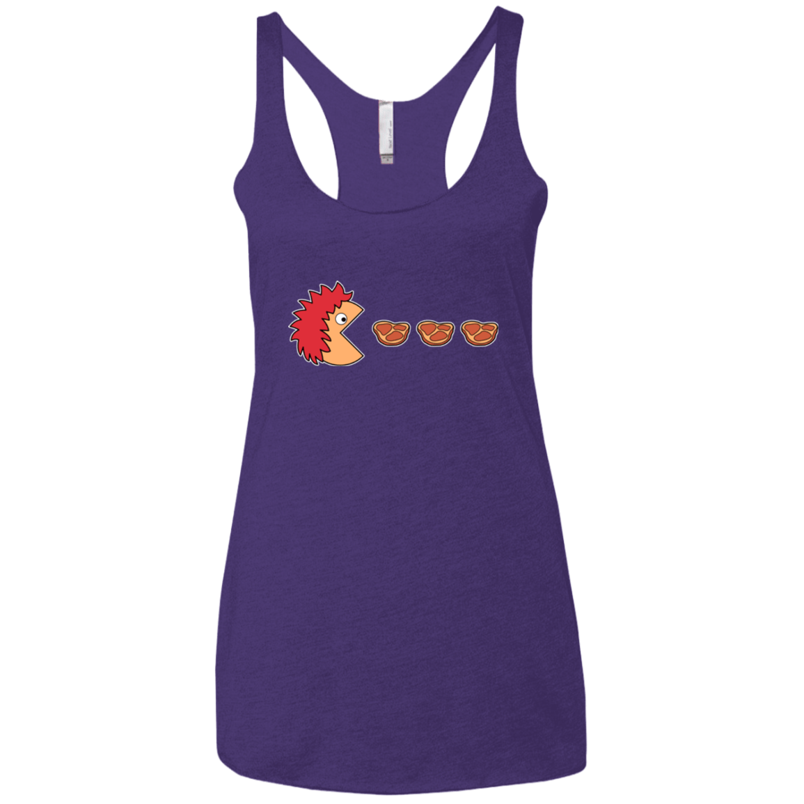 T-Shirts Purple / X-Small Hungry for ham Women's Triblend Racerback Tank