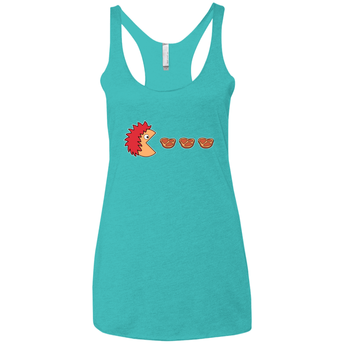 T-Shirts Tahiti Blue / X-Small Hungry for ham Women's Triblend Racerback Tank