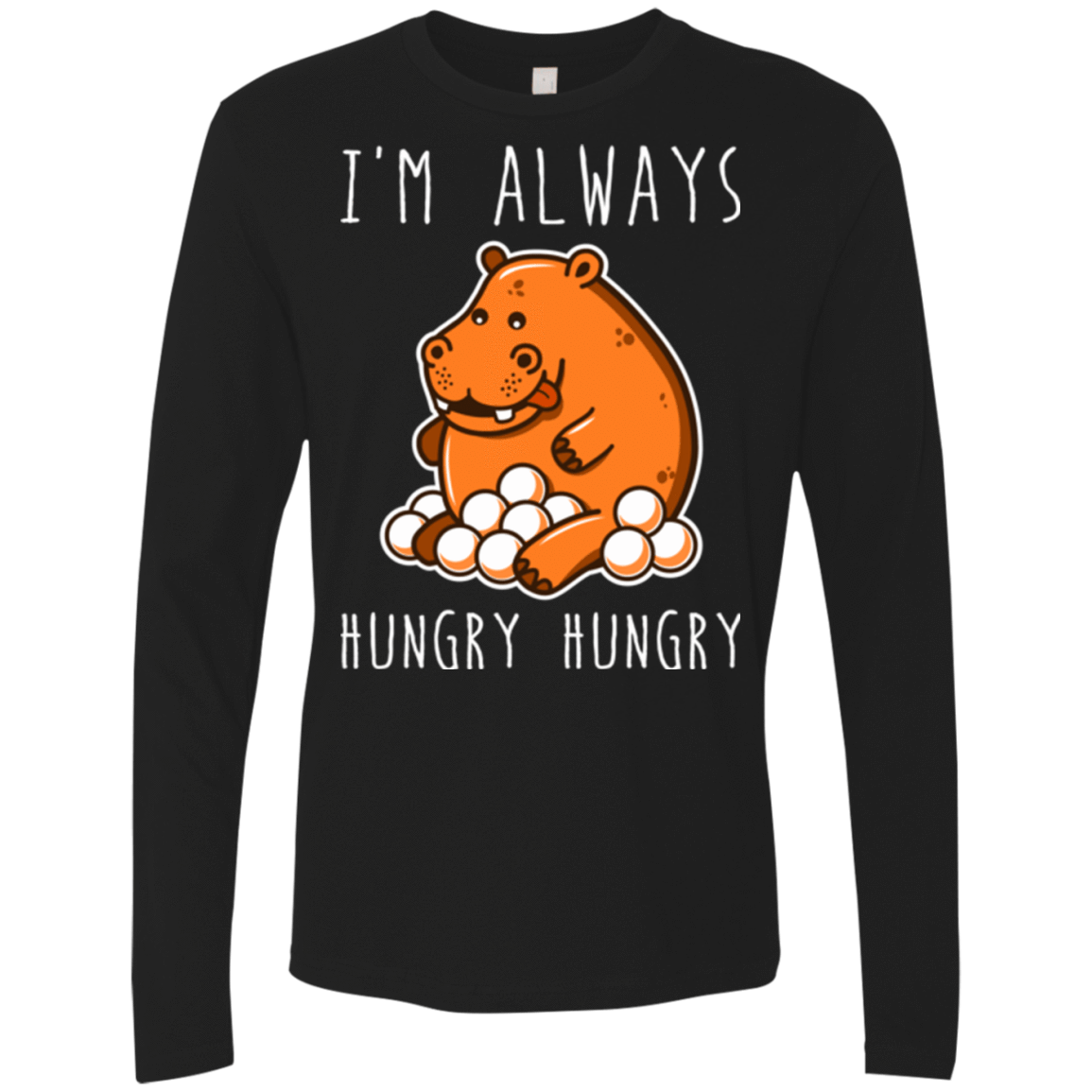 T-Shirts Black / Small Hungry Hungry Men's Premium Long Sleeve
