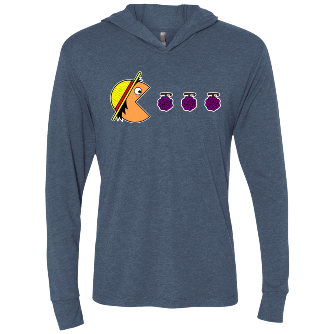 T-Shirts Indigo / X-Small Hungry Pirate Triblend Long Sleeve Hoodie Tee