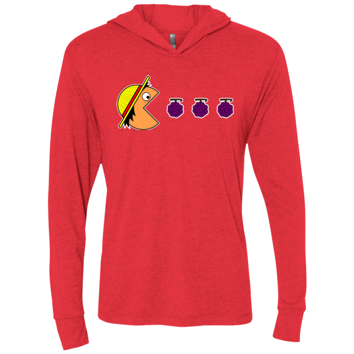 T-Shirts Vintage Red / X-Small Hungry Pirate Triblend Long Sleeve Hoodie Tee