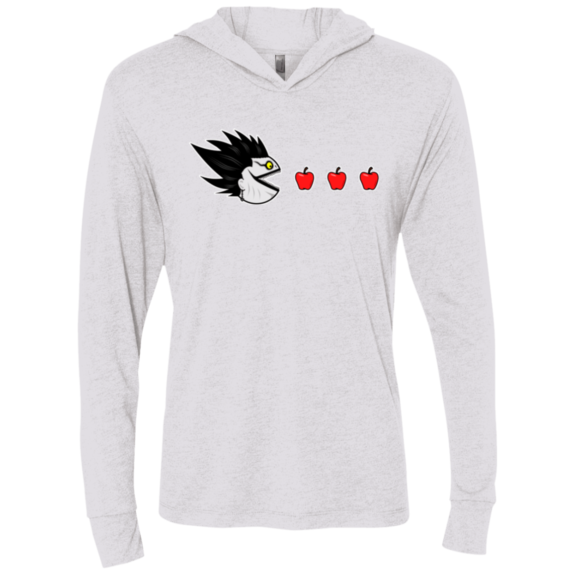 T-Shirts Heather White / X-Small Hungry Shinigami Triblend Long Sleeve Hoodie Tee