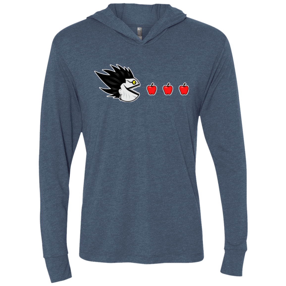 T-Shirts Indigo / X-Small Hungry Shinigami Triblend Long Sleeve Hoodie Tee