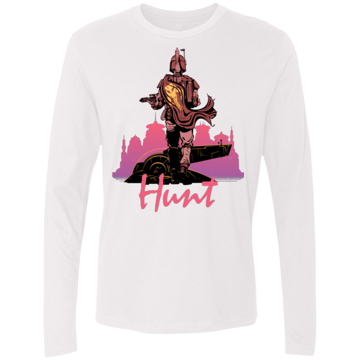 T-Shirts White / Small Hunt Men's Premium Long Sleeve