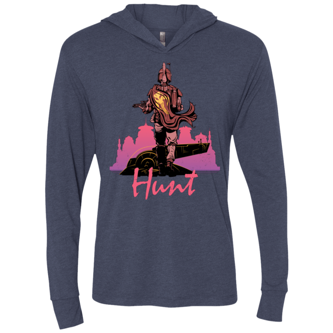 T-Shirts Vintage Navy / X-Small Hunt Triblend Long Sleeve Hoodie Tee