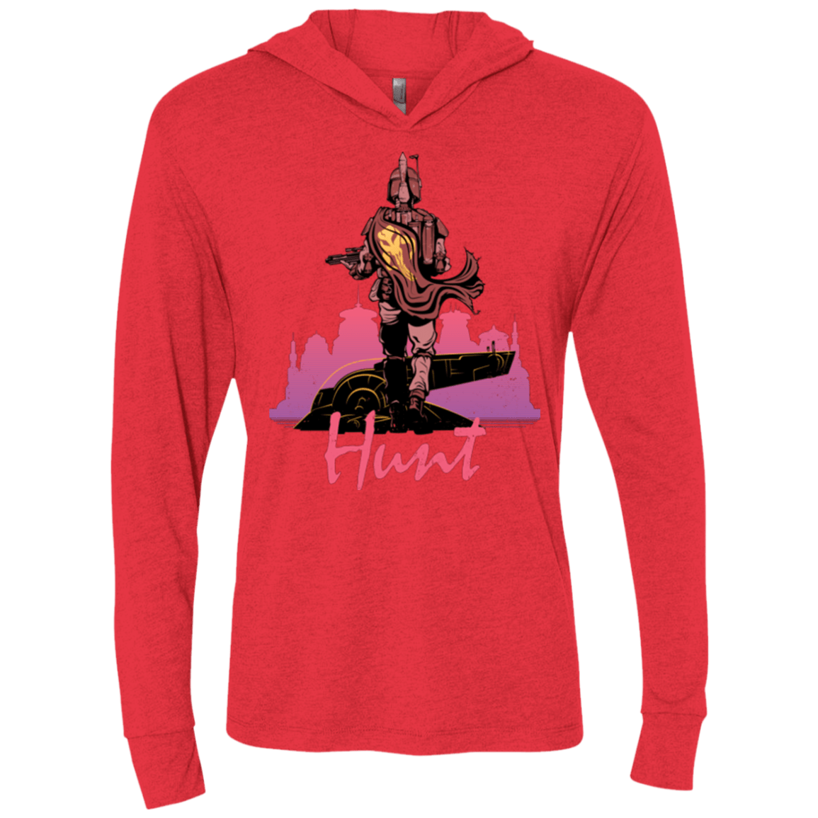 T-Shirts Vintage Red / X-Small Hunt Triblend Long Sleeve Hoodie Tee