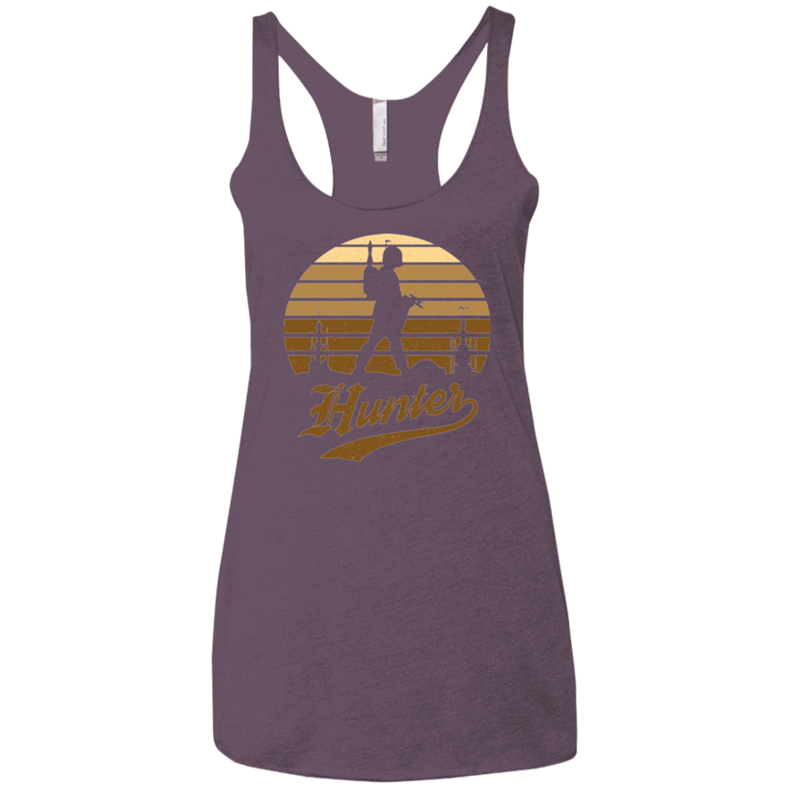 T-Shirts Vintage Purple / X-Small Hunter (1) Women's Triblend Racerback Tank