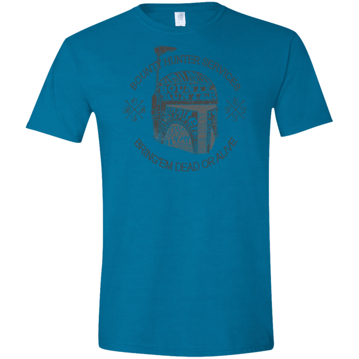 T-Shirts Antique Sapphire / S Hunter services Men's Semi-Fitted Softstyle