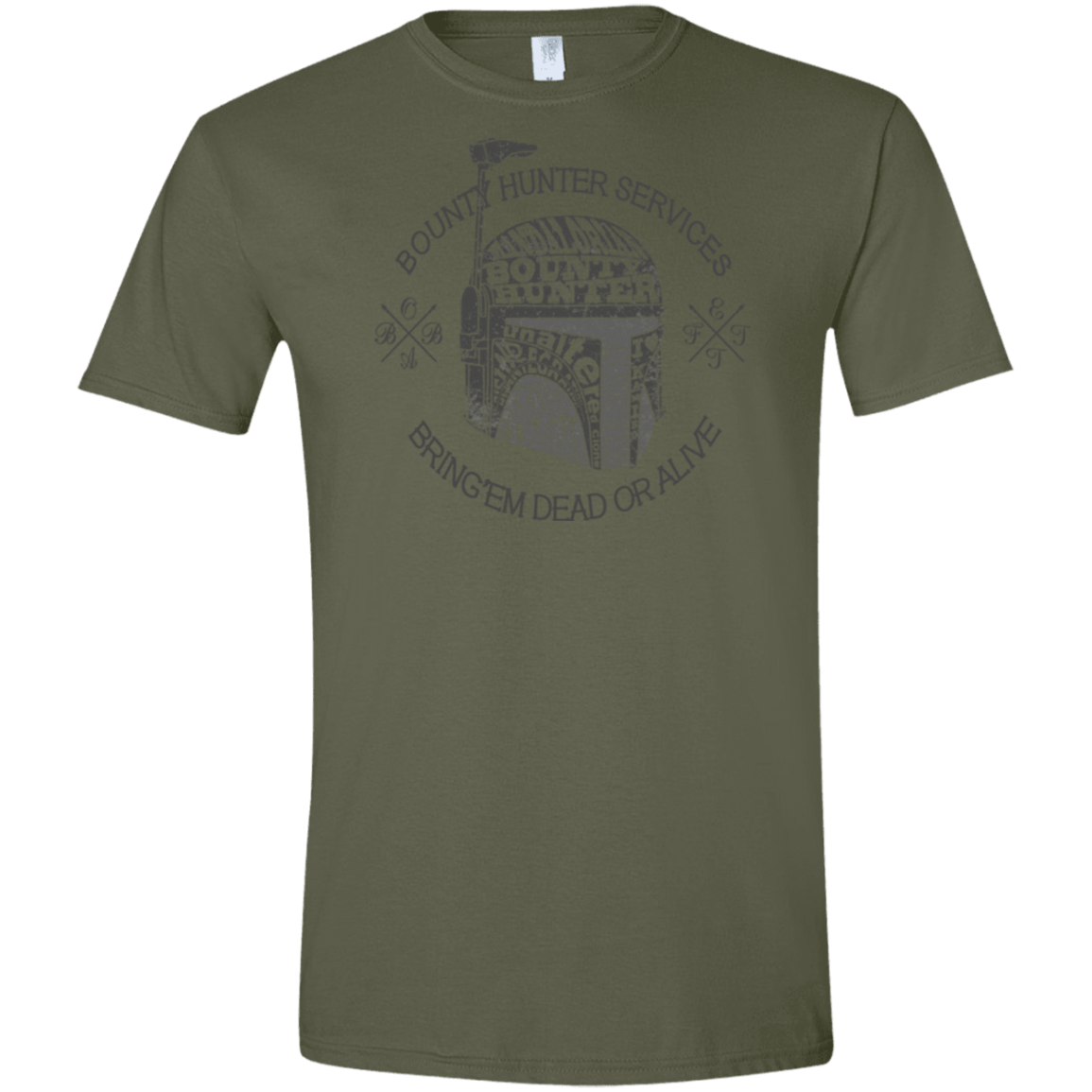 T-Shirts Military Green / S Hunter services Men's Semi-Fitted Softstyle