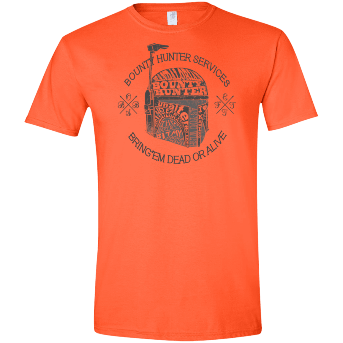 T-Shirts Orange / S Hunter services Men's Semi-Fitted Softstyle