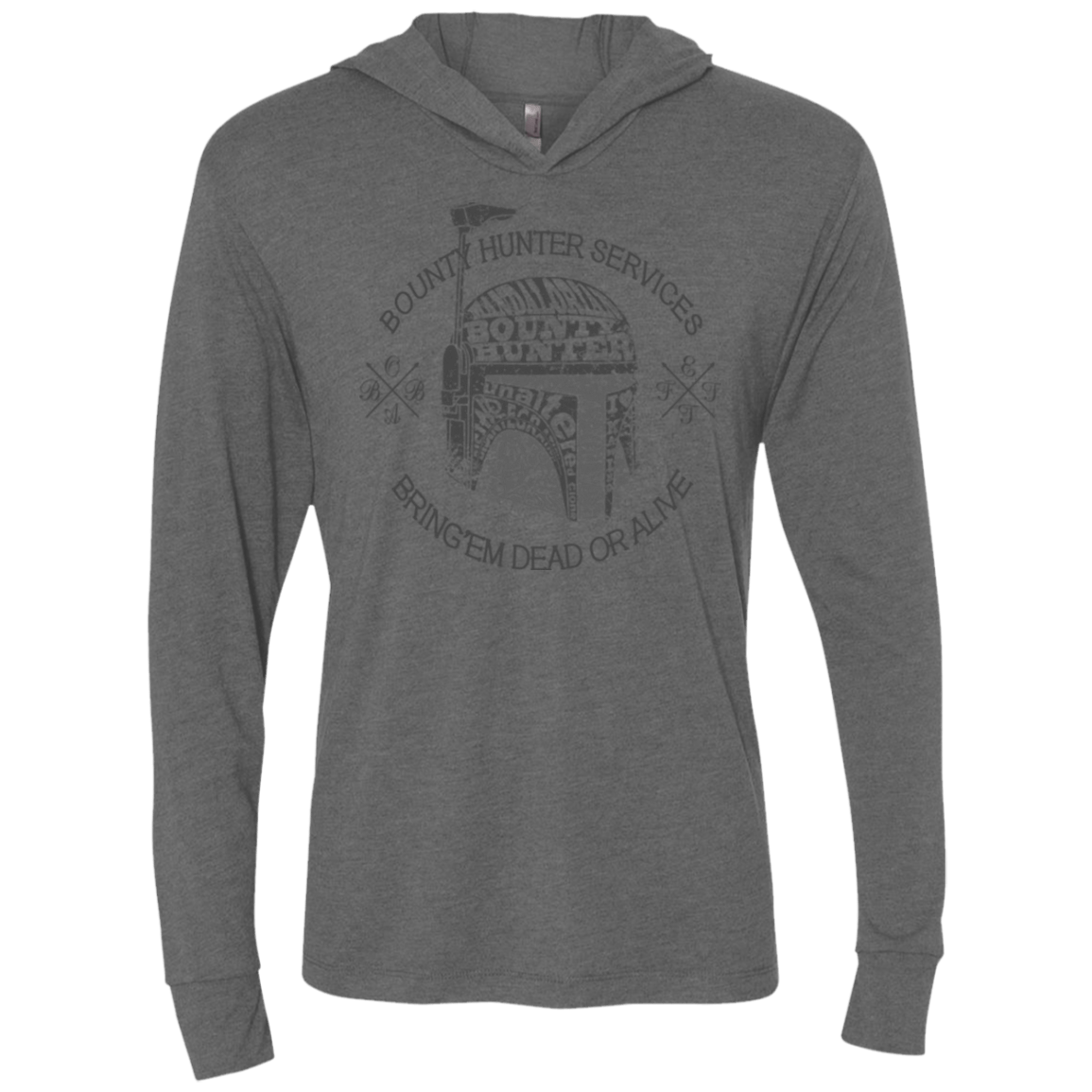 T-Shirts Premium Heather / X-Small Hunter services Triblend Long Sleeve Hoodie Tee