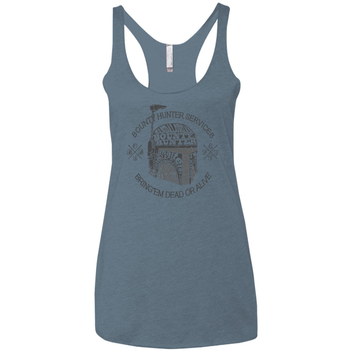 T-Shirts Indigo / X-Small Hunter services Women's Triblend Racerback Tank