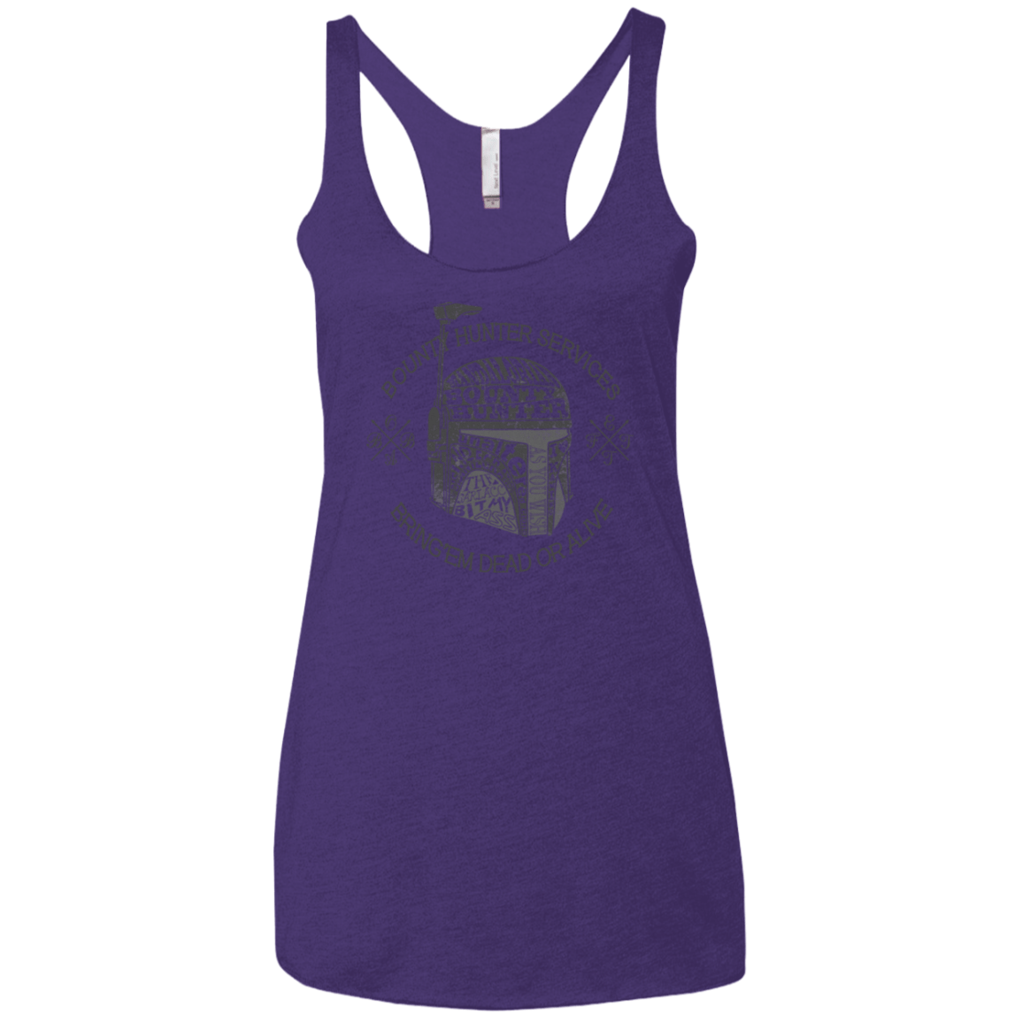 T-Shirts Purple Rush / X-Small Hunter services Women's Triblend Racerback Tank