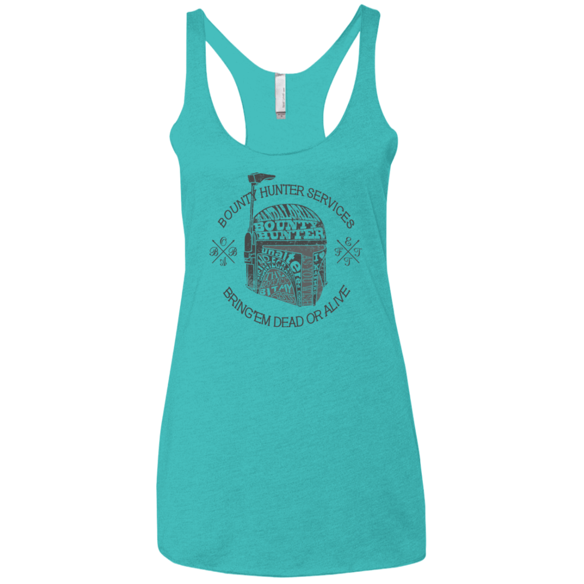 T-Shirts Tahiti Blue / X-Small Hunter services Women's Triblend Racerback Tank