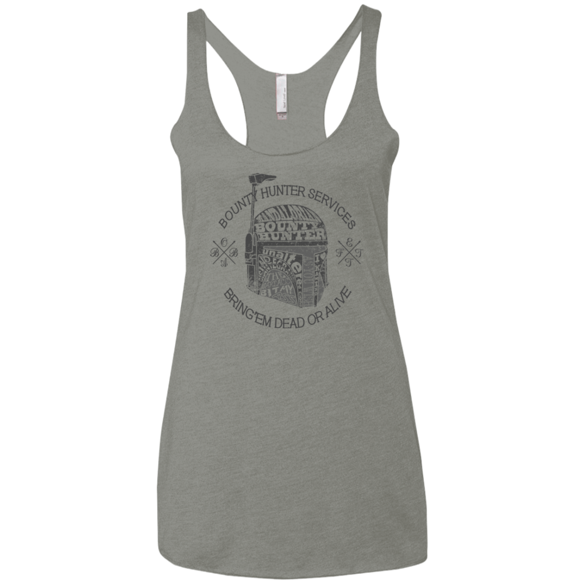 T-Shirts Venetian Grey / X-Small Hunter services Women's Triblend Racerback Tank