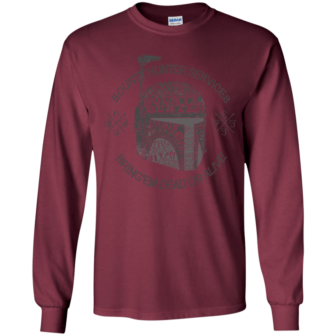 T-Shirts Maroon / YS Hunter services Youth Long Sleeve T-Shirt
