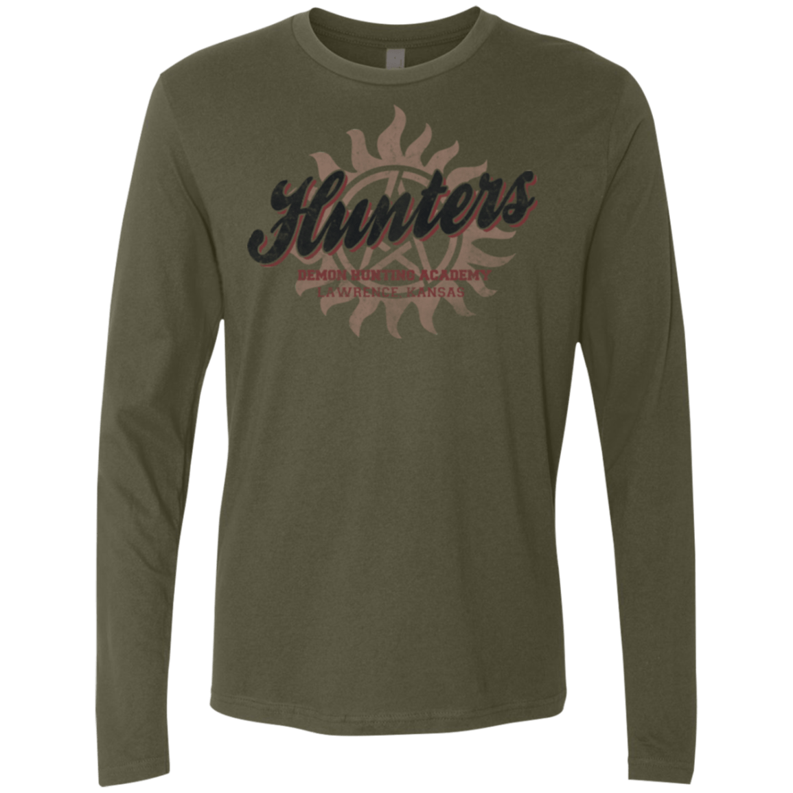 T-Shirts Military Green / Small Hunters Academy Men's Premium Long Sleeve