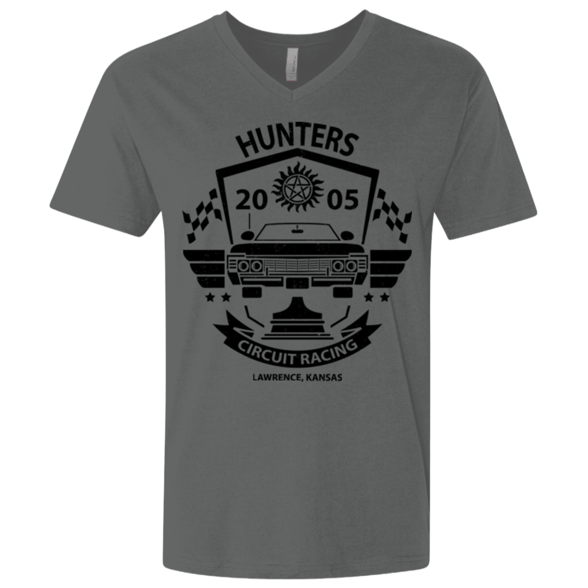 T-Shirts Heavy Metal / X-Small Hunters Circuit Men's Premium V-Neck
