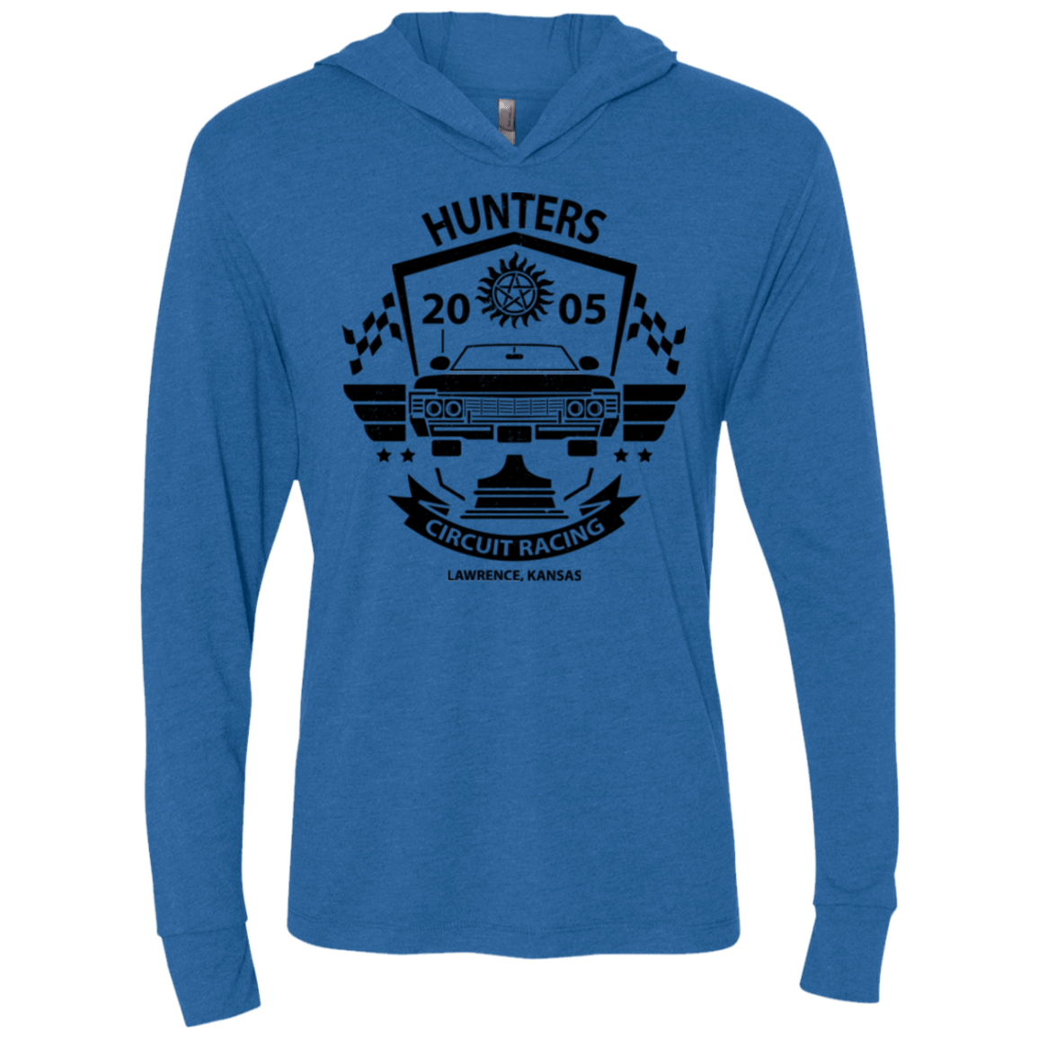 T-Shirts Vintage Royal / X-Small Hunters Circuit Triblend Long Sleeve Hoodie Tee