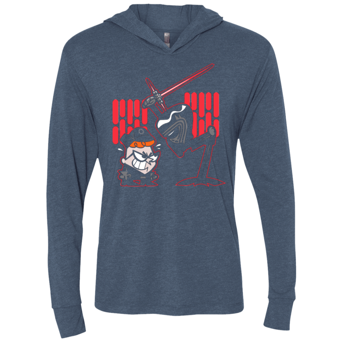 T-Shirts Indigo / X-Small Huxters First Order Triblend Long Sleeve Hoodie Tee