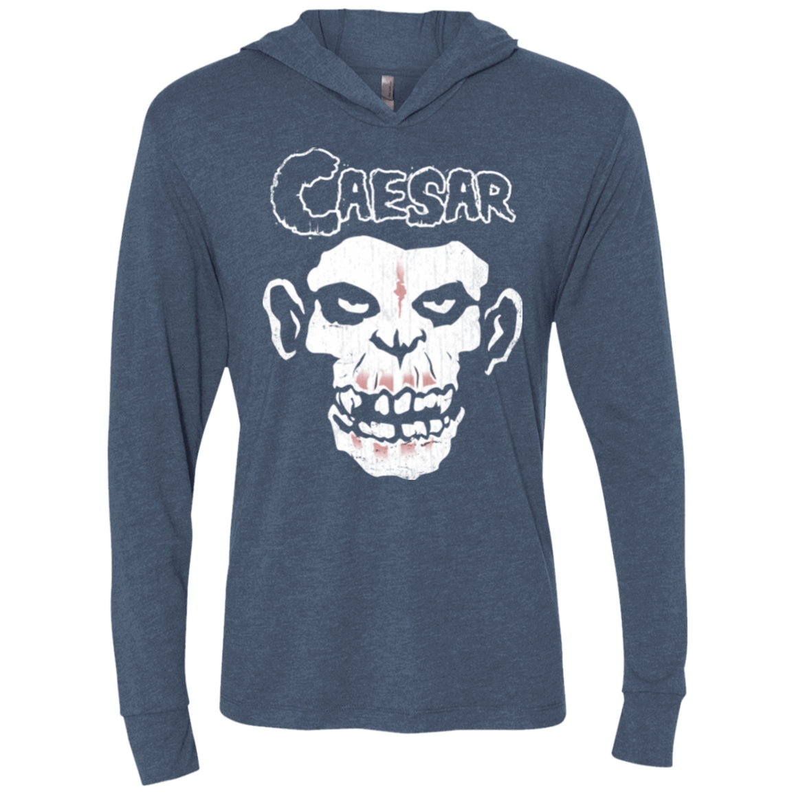 T-Shirts Indigo / X-Small Hybrid Moment Triblend Long Sleeve Hoodie Tee