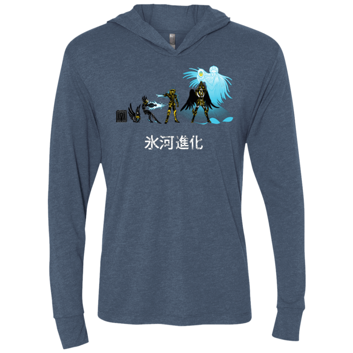 T-Shirts Indigo / X-Small Hyoga Evolution Triblend Long Sleeve Hoodie Tee