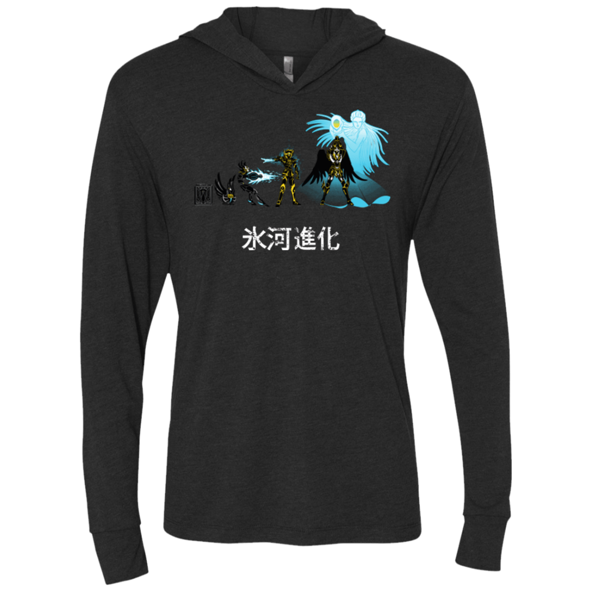 T-Shirts Vintage Black / X-Small Hyoga Evolution Triblend Long Sleeve Hoodie Tee