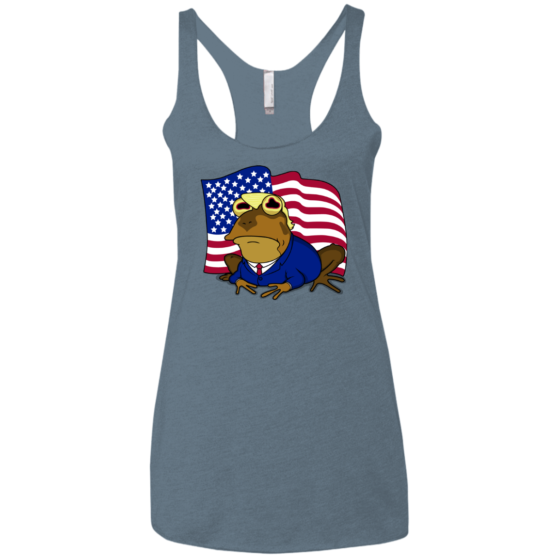 T-Shirts Indigo / X-Small hypnotrump Women's Triblend Racerback Tank