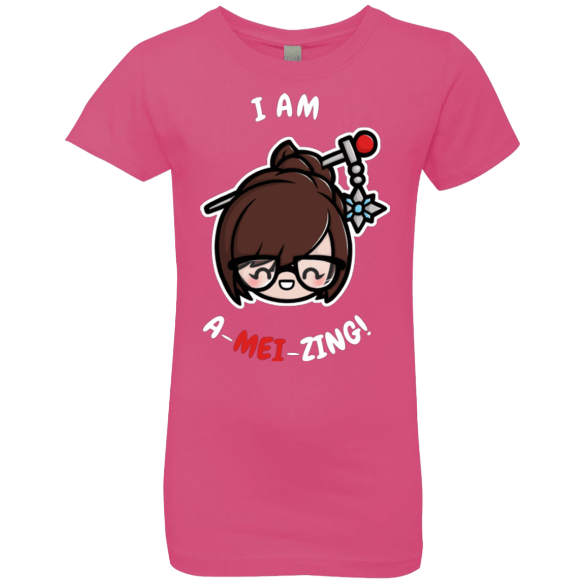 T-Shirts Hot Pink / YXS I Am A Mei Zing Girls Premium T-Shirt
