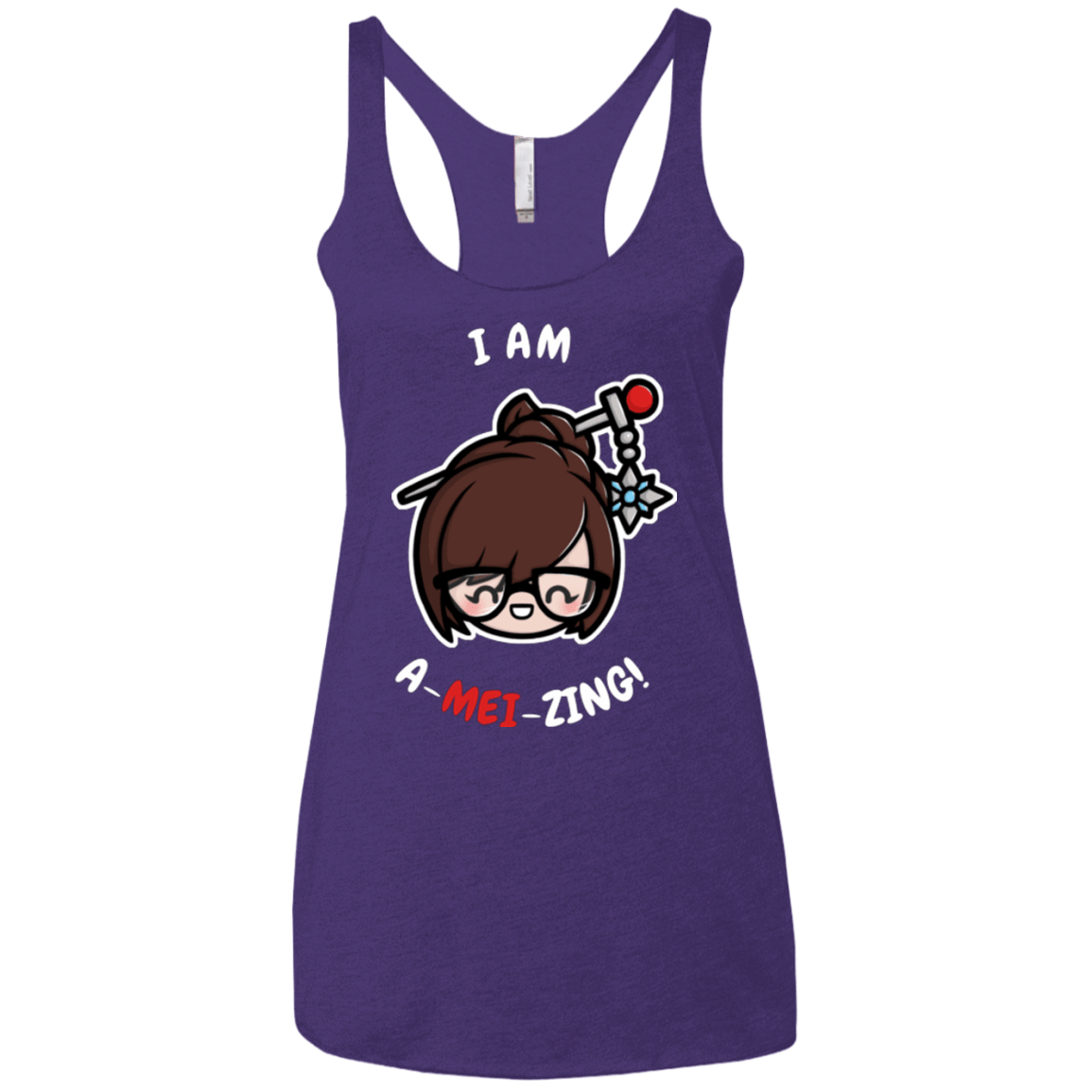 T-Shirts Purple / X-Small I Am A Mei Zing Women's Triblend Racerback Tank