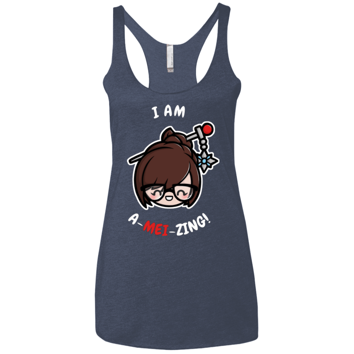 T-Shirts Vintage Navy / X-Small I Am A Mei Zing Women's Triblend Racerback Tank