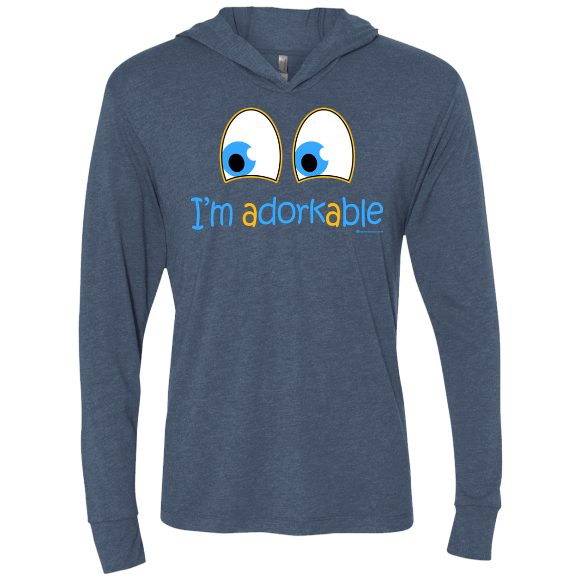 T-Shirts Indigo / X-Small I Am Adorkable Triblend Long Sleeve Hoodie Tee