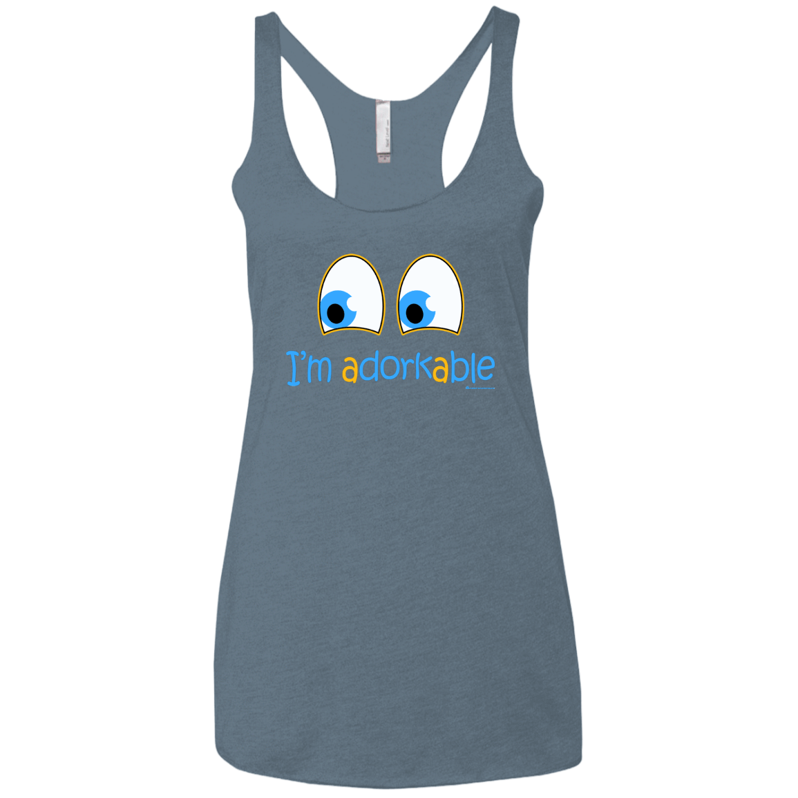 T-Shirts Indigo / X-Small I Am Adorkable Women's Triblend Racerback Tank