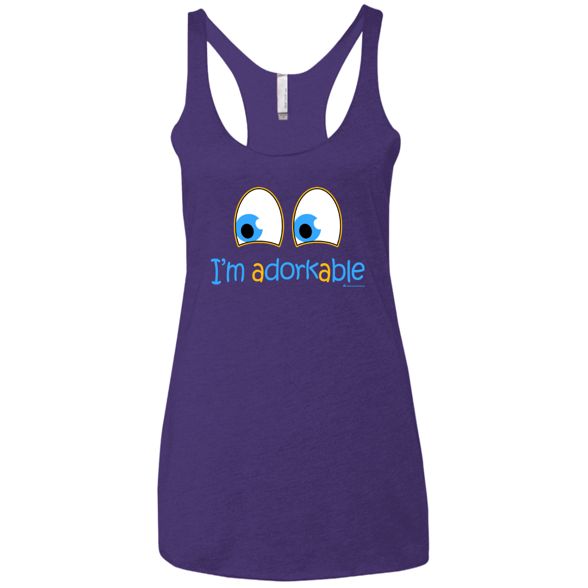 T-Shirts Purple Rush / X-Small I Am Adorkable Women's Triblend Racerback Tank