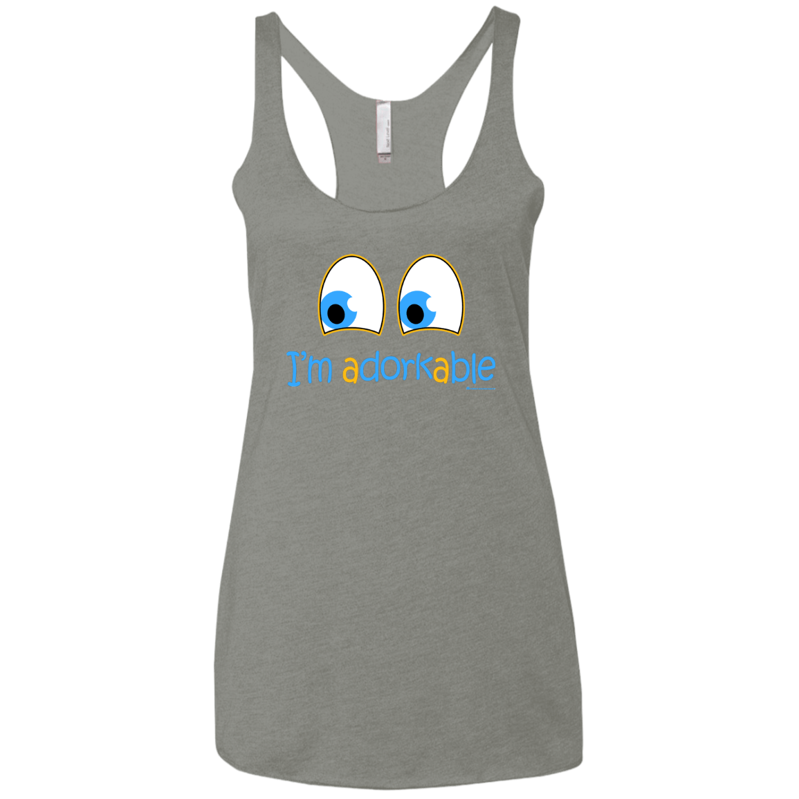 T-Shirts Venetian Grey / X-Small I Am Adorkable Women's Triblend Racerback Tank