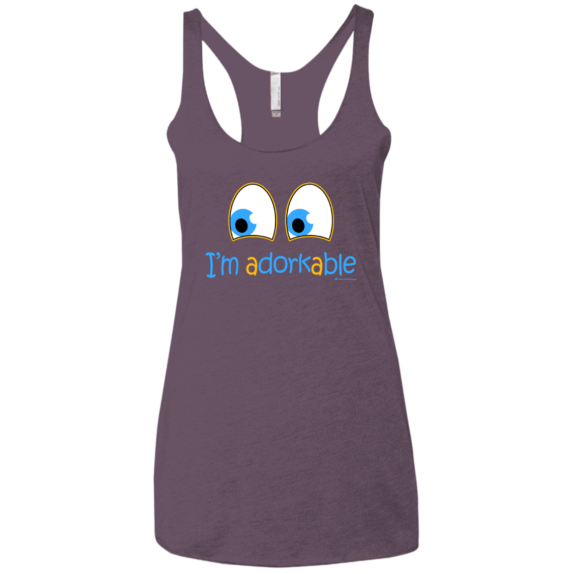 T-Shirts Vintage Purple / X-Small I Am Adorkable Women's Triblend Racerback Tank
