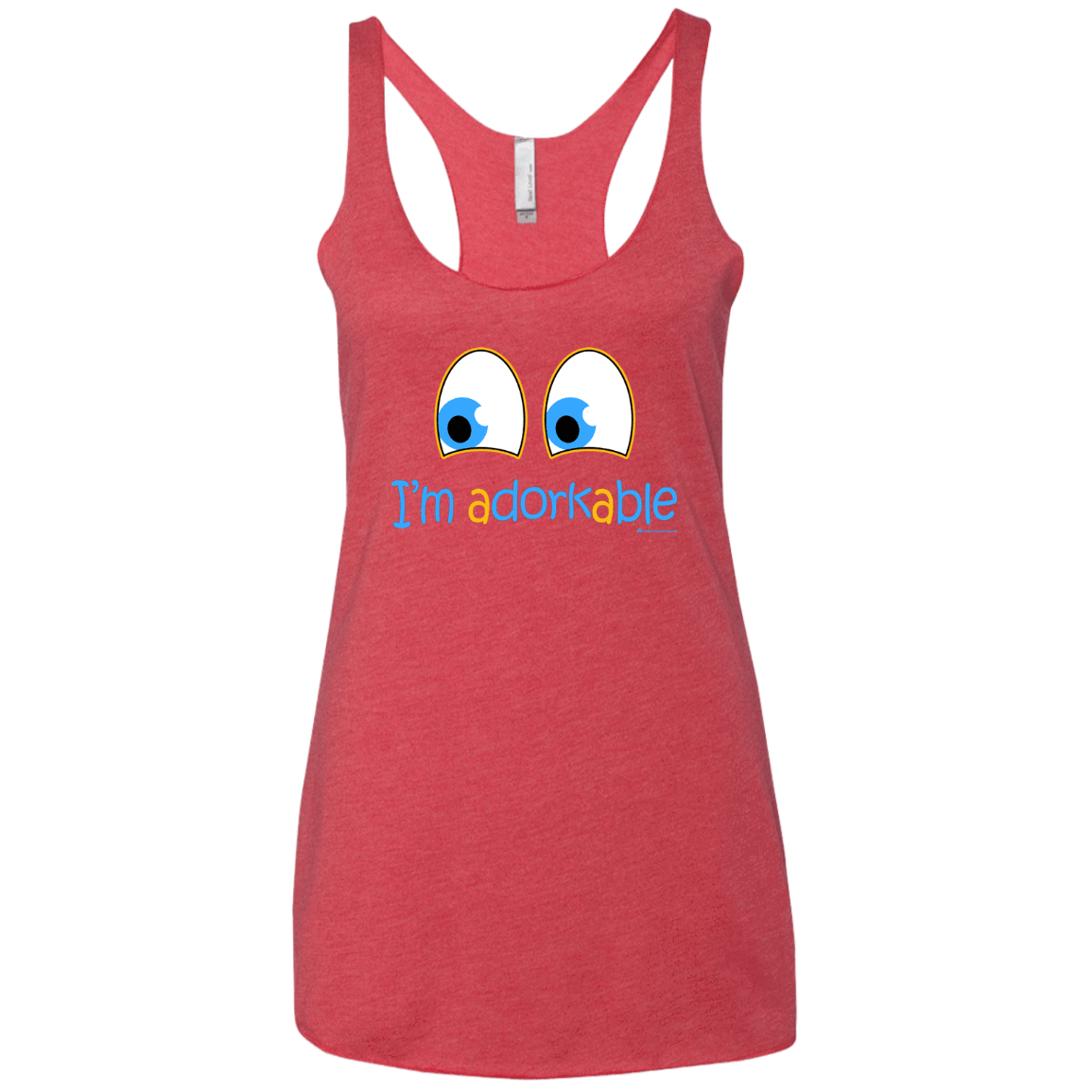 T-Shirts Vintage Red / X-Small I Am Adorkable Women's Triblend Racerback Tank